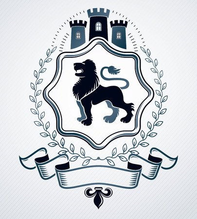 Retro vintage Insignia. Vector design element.のイラスト素材