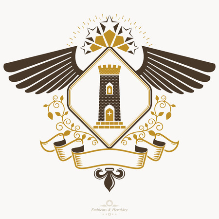 Classy emblem, vector heraldic Coat of Arms.のイラスト素材