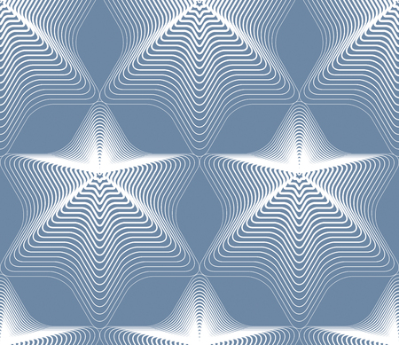 Vector ornamental pattern, seamless art background decorated with white lines, best for graphic and web design. Geometric ornate decoration.のイラスト素材