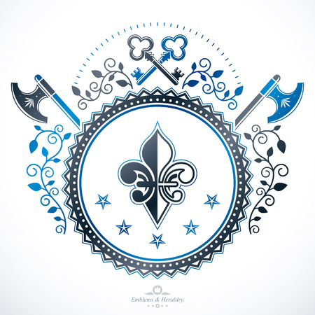 Vector emblem, vintage heraldic design.のイラスト素材