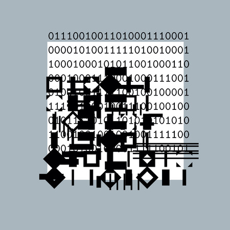 Abstract graphic art, vector geometric illustration.のイラスト素材