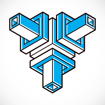 3D design, abstract vector dimensional cube shape.のイラスト素材