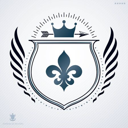 Heraldic Coat of Arms, vintage vector emblem.のイラスト素材