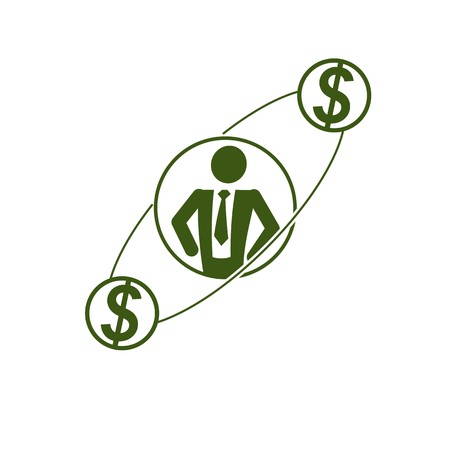 Successful Business creative logo, vector conceptual symbol isolated on white background. Special and unique sign.のイラスト素材