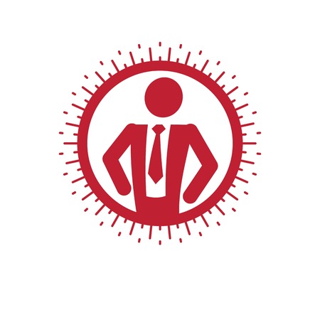 Successful Business creative logo, vector conceptual symbol isolated on white background. Special and unique sign.のイラスト素材