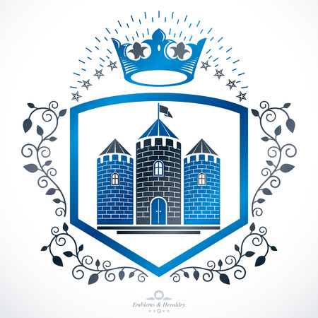 Vector emblem, vintage heraldic design.のイラスト素材