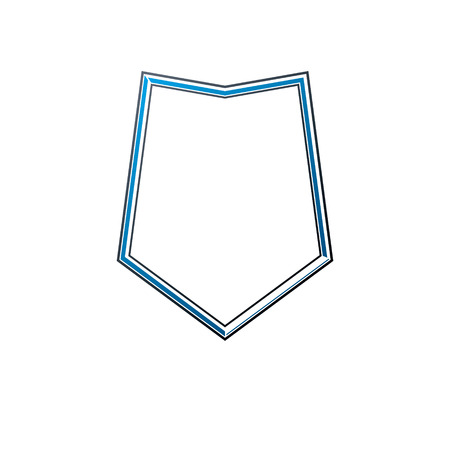 Blank heraldic frame with copy-space, vector vintage protection shield emblem.のイラスト素材