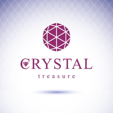 Vector shining gemstone design element. Brilliant jewelry sign emblem, illustration.のイラスト素材