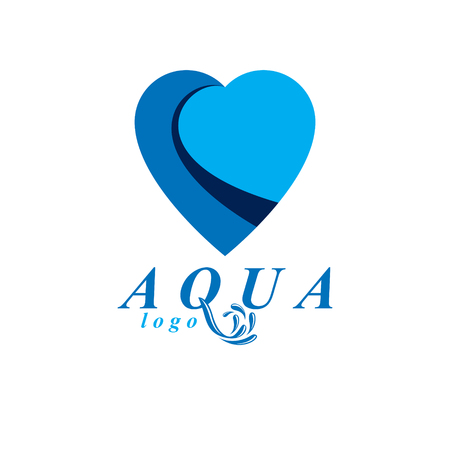 Ocean freshness theme vector symbol for use in spa and resort organizations. Mineral water advertising. Environment conservation concept.のイラスト素材