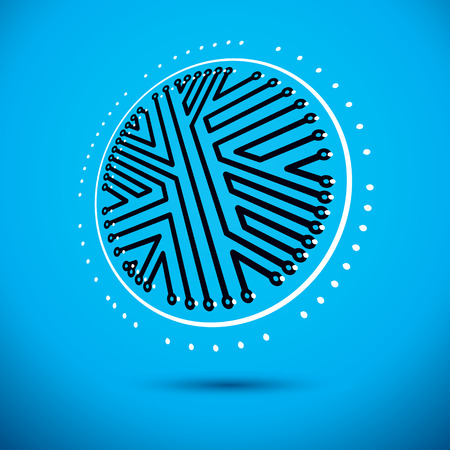 Vector circuit board, digital technologies abstraction. Computer microprocessor scheme, futuristic design.のイラスト素材