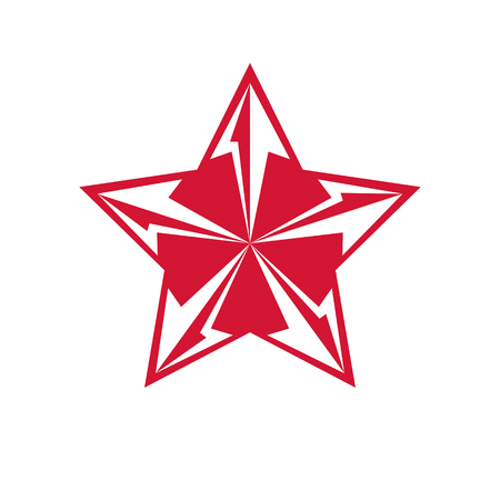 Red star with circular middleのイラスト素材