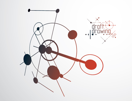 Futuristic abstract vector technology background. Mechanical engineering wallpaper. Art graphic illustration.のイラスト素材