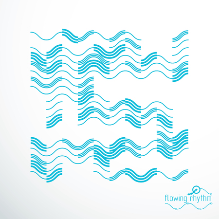 Technological vector wallpaper made with abstract lines. Modern geometric composition can be used as template and layout.のイラスト素材