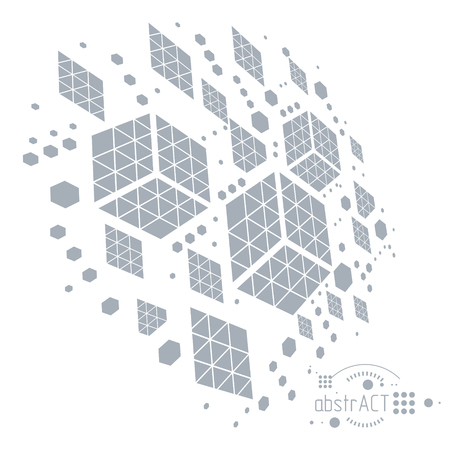 Mechanical engineering technology vector abstract background, cybernetic abstraction with innovative industrial schemes.のイラスト素材