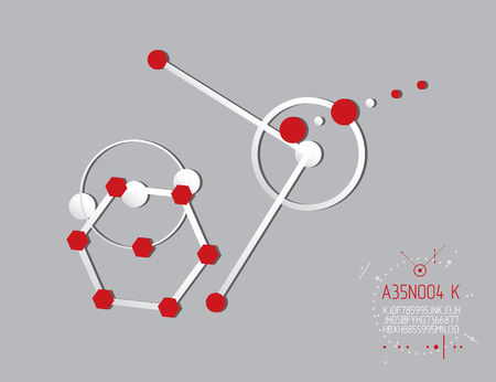 Vector industrial and engineering background, future technical plan. Abstract blueprint of mechanism, graphic illustration.のイラスト素材