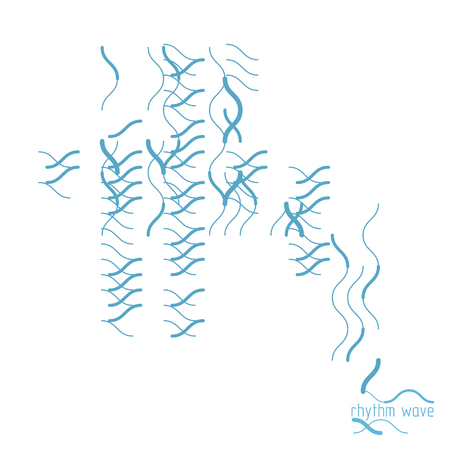 Chaotic abstract lines illustration.のイラスト素材