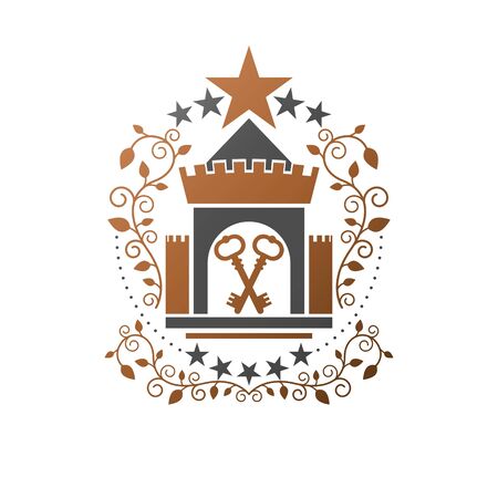 Heraldic emblem design concept.のイラスト素材