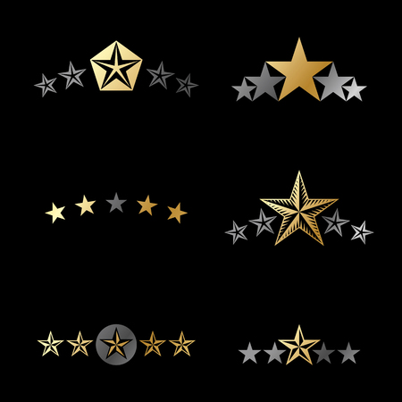 Royal stars emblems elements set.のイラスト素材