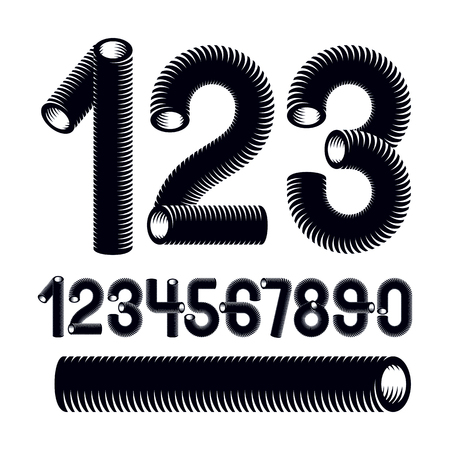 Trendy numerals collection.のイラスト素材