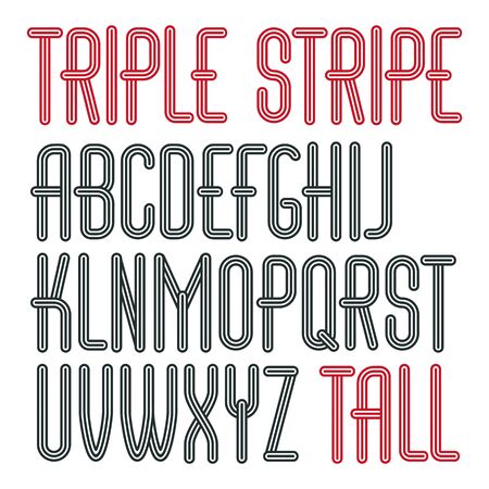 Funky capital English alphabet letters collection.のイラスト素材