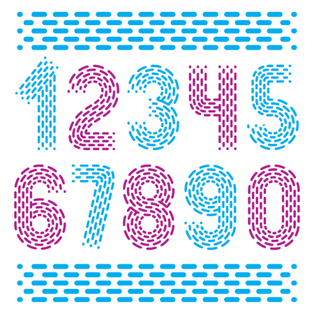 Trendy vintage numbers font style design.のイラスト素材