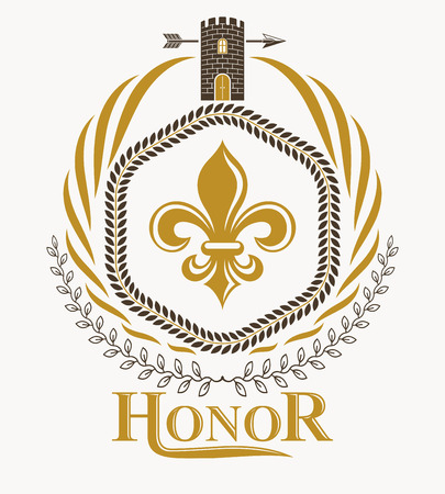 Classy emblem, vector heraldic Coat of Arms.のイラスト素材