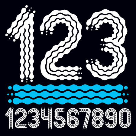 Trendy cool numbers collection.のイラスト素材