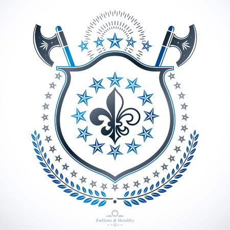 Retro vintage Insignia. Vector design element.のイラスト素材