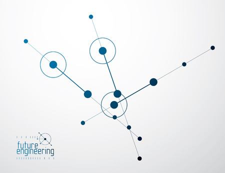 Futuristic abstract vector technology background. Mechanical engineering wallpaper.のイラスト素材