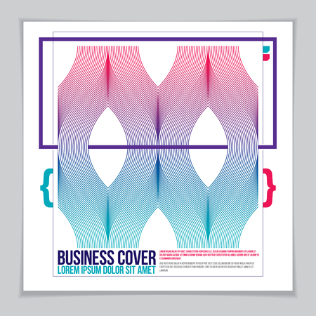 Brochure Design Template minimal design. Modern Geometric Abstract pattern vector background. Striped line textured geometric illustration.のイラスト素材