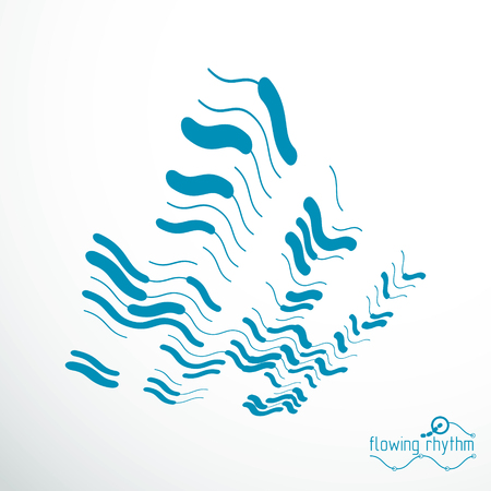 Technological vector wallpaper made with abstract lines. Modern geometric composition can be used as template and layout. のイラスト素材