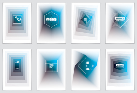 Future geometric design templates. Abstract geometric vector patterns set.のイラスト素材