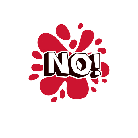 Red No checkmark button, forbidden. Vector rejection symbol, disapproved isolated on white.のイラスト素材
