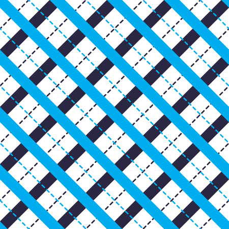 Geometric vector seamless pattern with crossed lines, abstract background. Simple minimalistic design.のイラスト素材