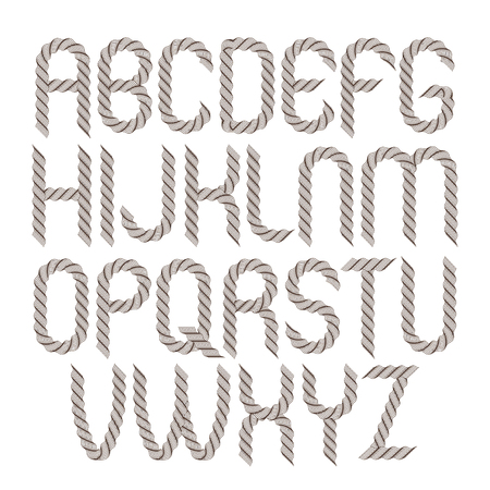 Set of vector rounded capital alphabet letters isolated created using guilloche ornate, decorate waves. Can be used for certificate design.のイラスト素材