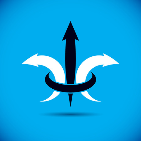 Business financial trend, vector upward arrow. Company increasing  concept. Business abstract logo.のイラスト素材