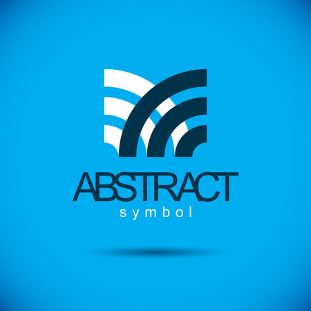 Vector abstract geometric shape best for use as corporate development logo, symbol. Modern logothype.のイラスト素材