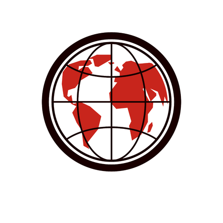 Vector Earth planet illustration. Power of global information.のイラスト素材