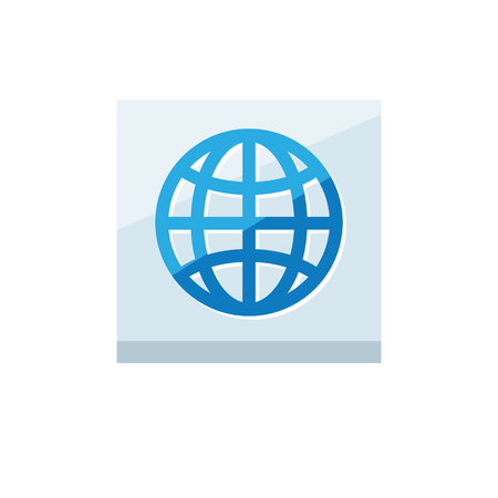 Business icon. Vector illustration isolated on white background. Globe symbol.のイラスト素材