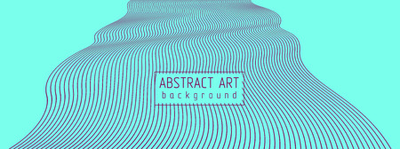Abstract artistic vector linear background, wavy lines, rhythmic waves flowing, textile fabric theme pattern.のイラスト素材