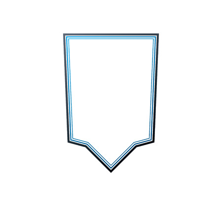 Victorian art vector frame with blank copy space, vintage heraldic design. Heraldic template illustration, mirror border, decorative protection shield.のイラスト素材