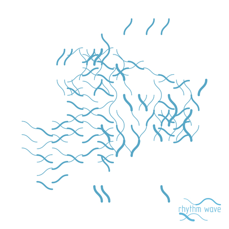 Vector cybernetic background, chaotic abstract lines illustration.のイラスト素材