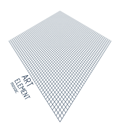 3d low poly mesh surface vector abstract background in a shape of rhombus, dimensional lattice artistic illustration.のイラスト素材