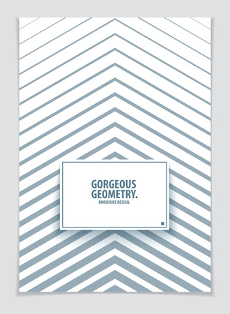 Minimal flyer, booklet, annual report cover template. Web, commerce or events vector graphic design template. Cover with minimal design. A4 print format.のイラスト素材
