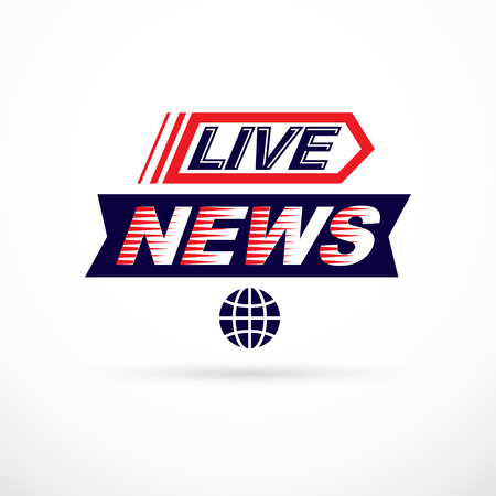 Live news inscriptionのイラスト素材