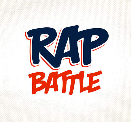 Rap battle vector typing, music theme logo.のイラスト素材