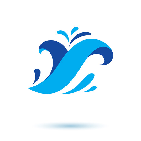Ocean wave splash vector symbol for use in mineral water advertising. Body cleansing concept.のイラスト素材