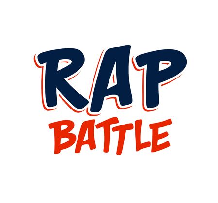 Rap battle vector typing, music theme logo.のイラスト素材