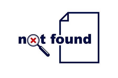 Error 404 page not found vector concept icon, internet website down, simple flat design.