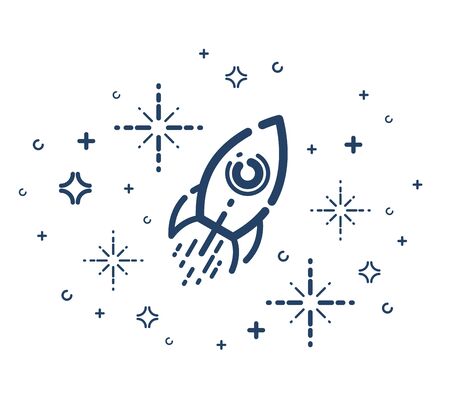 Vector of Rocket launch vector simple - ID:1-140991994 - Royalty Free ...